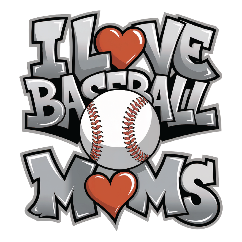 I Love Baseball Moms Youth Hoodie